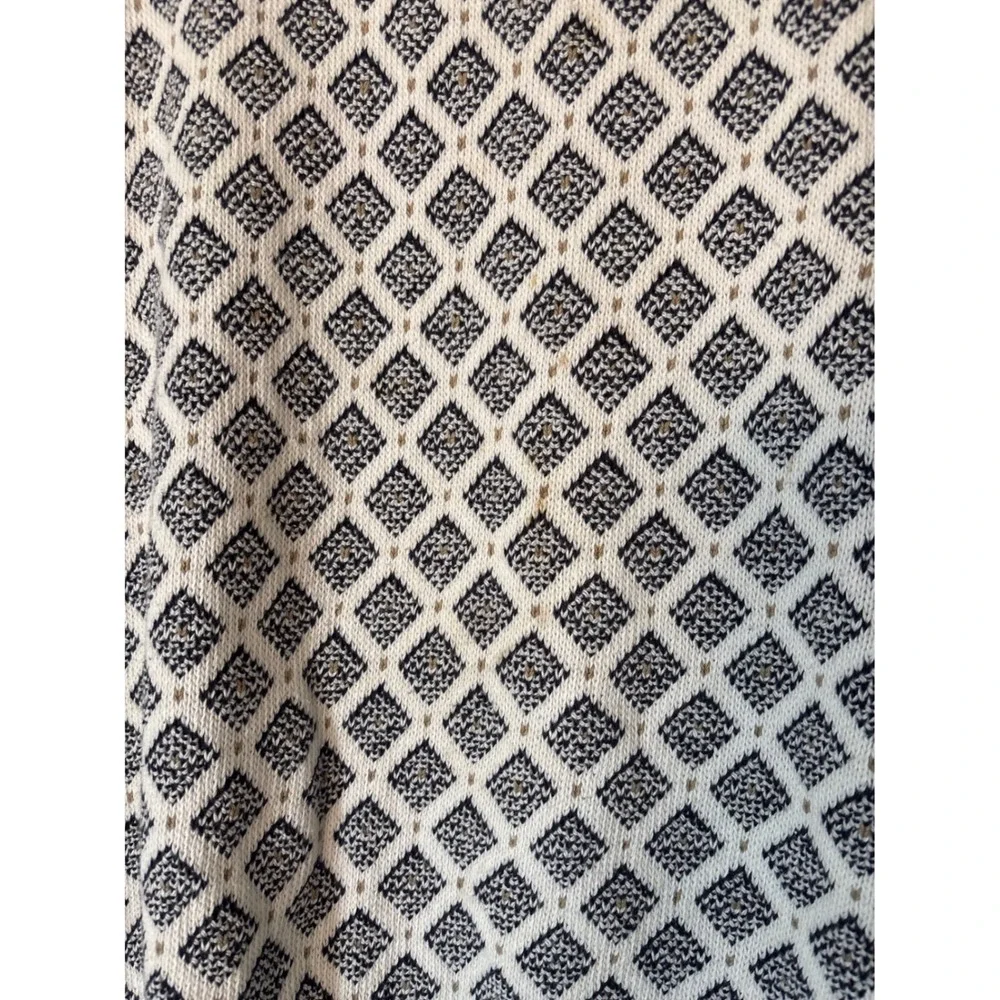 Vintage Bill Blass Menswear Diamond‎ Knit Cotton Sweater XL